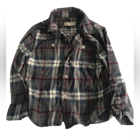 Tucker and Tate Grey Plaid Flannel Shirt 3 Toddler - Picture 1 of 8